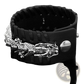 Braided Leather Viking Dragon Head Bracelet