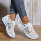 Breathable Mesh Lace-up Running Sneakers