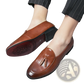 British Tassel Leather Loafers for Young Men
