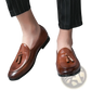 British Tassel Leather Loafers for Young Men