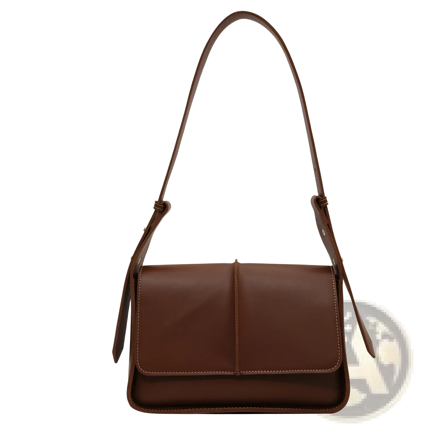 Brown Leather Crossbody Bag Minimalist Shoulder Purse