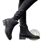 Brown Suede Chelsea Boots with Chunky Platform Sole