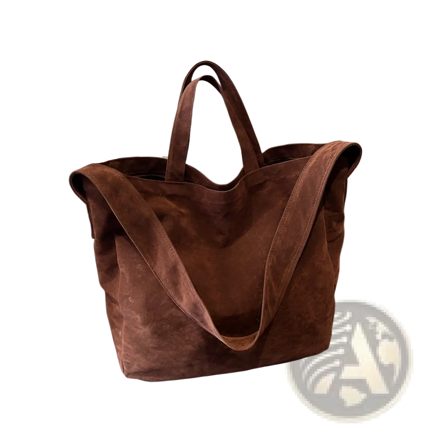Brown Suede Tote Bag Large Corduroy Shoulder Bag