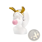 Bubblegum Girl Ceramic Vase with Gold Accents