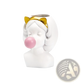 Bubblegum Girl Ceramic Vase with Gold Accents
