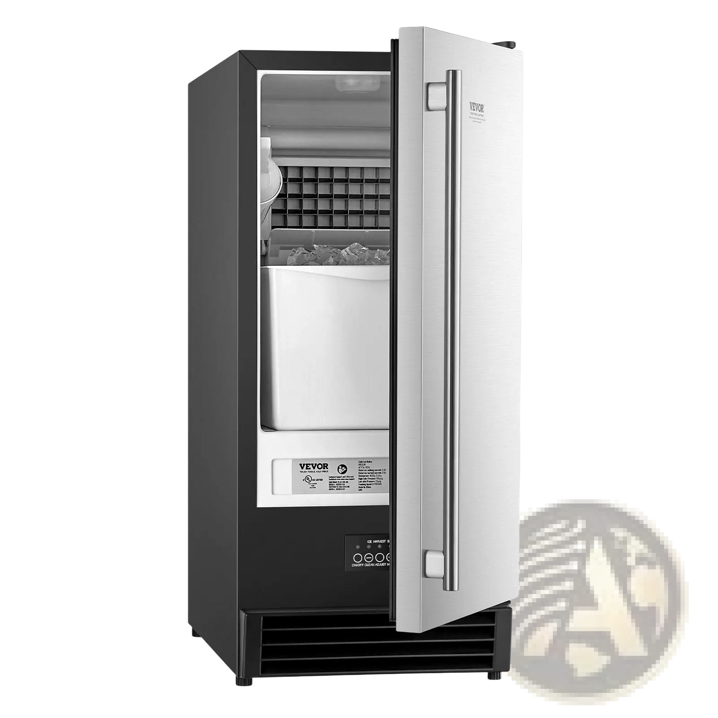 Built-in Ice Maker 50 Lbs with Drain Pump and Door