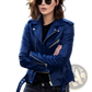 Burgundy Leather Biker Jacket with Silver Zippers