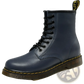 Burgundy Leather Martin Boots with Yellow Stitching