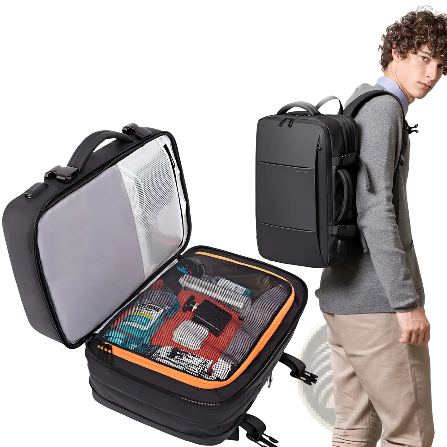Business Backpack Waterproof Large Capacity Laptop Bag