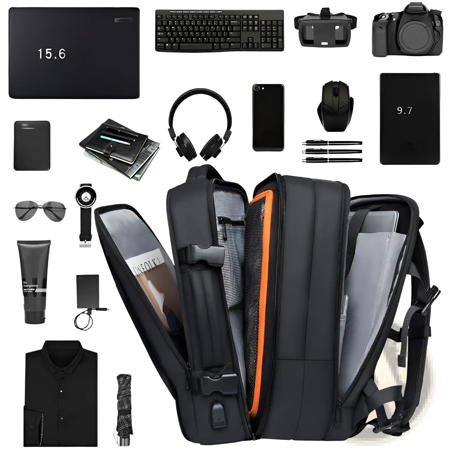 Business Backpack Waterproof Large Capacity Laptop Bag