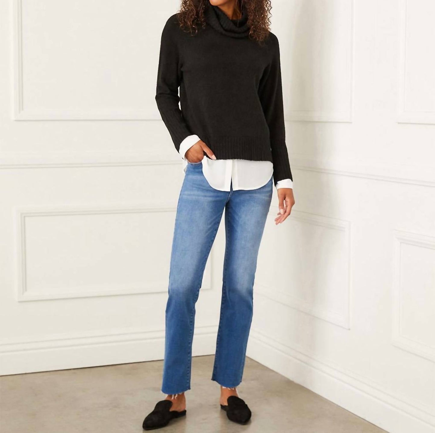 Karen Kane - Layered Turtleneck Sweater