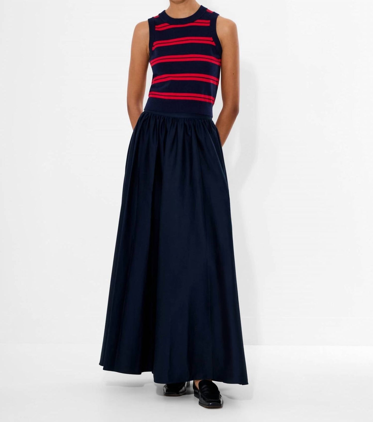 French Connection - Padma Fine Knit Striped Vest