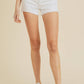 124 Voltaire - High Rise White Cut Off Shorts With A Side Slit