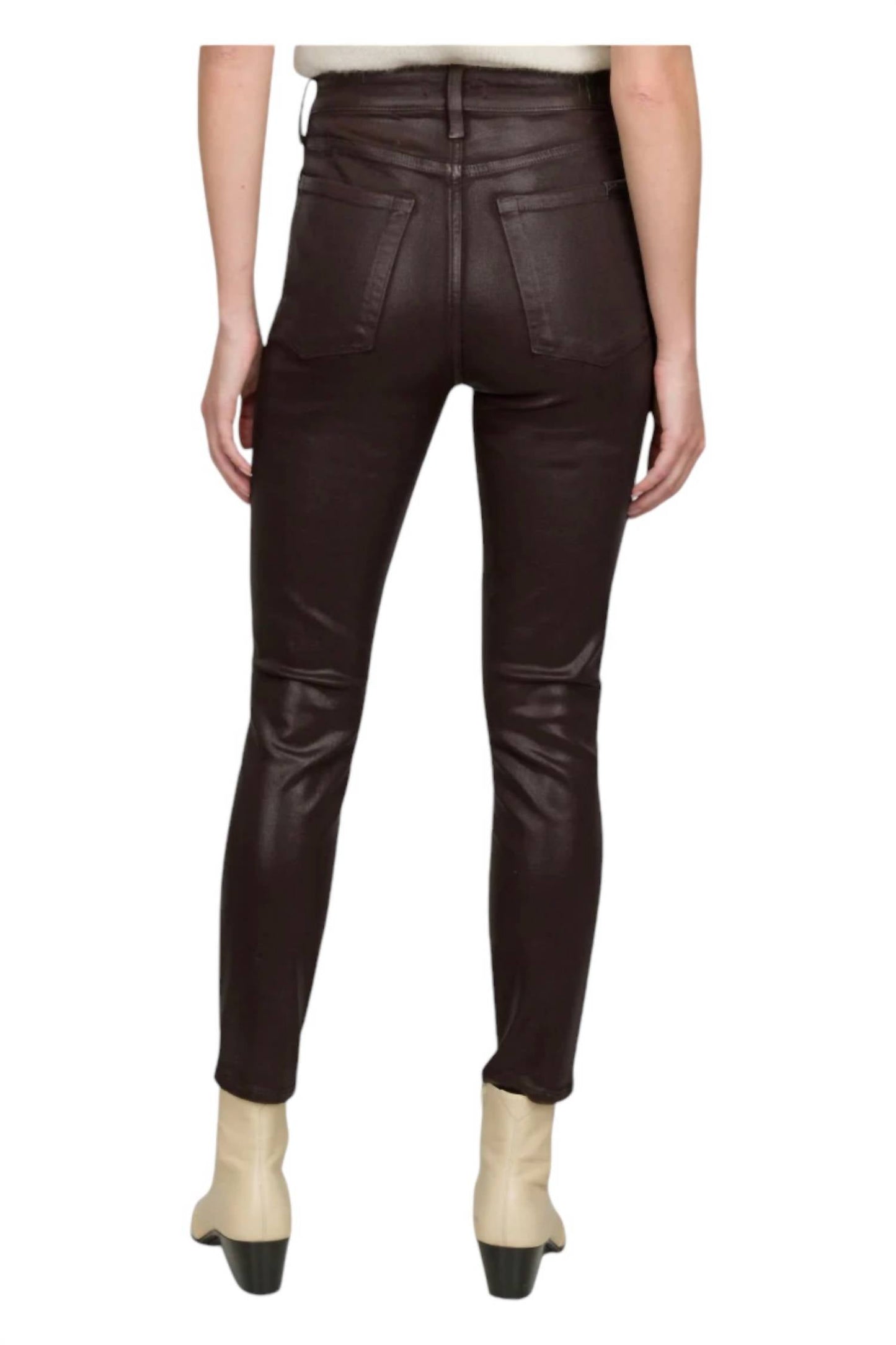 7 For All Mankind - Coated Ankle Skinny Jeans