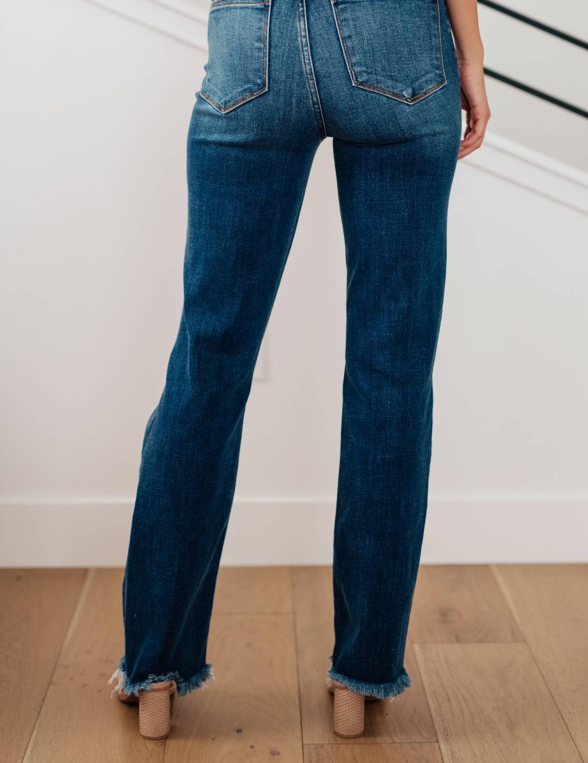 Judy Blue - High Rise Distressed Straight Jeans
