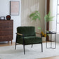 Modern Accent Chair With Plush Cushions and Wooden Armrests