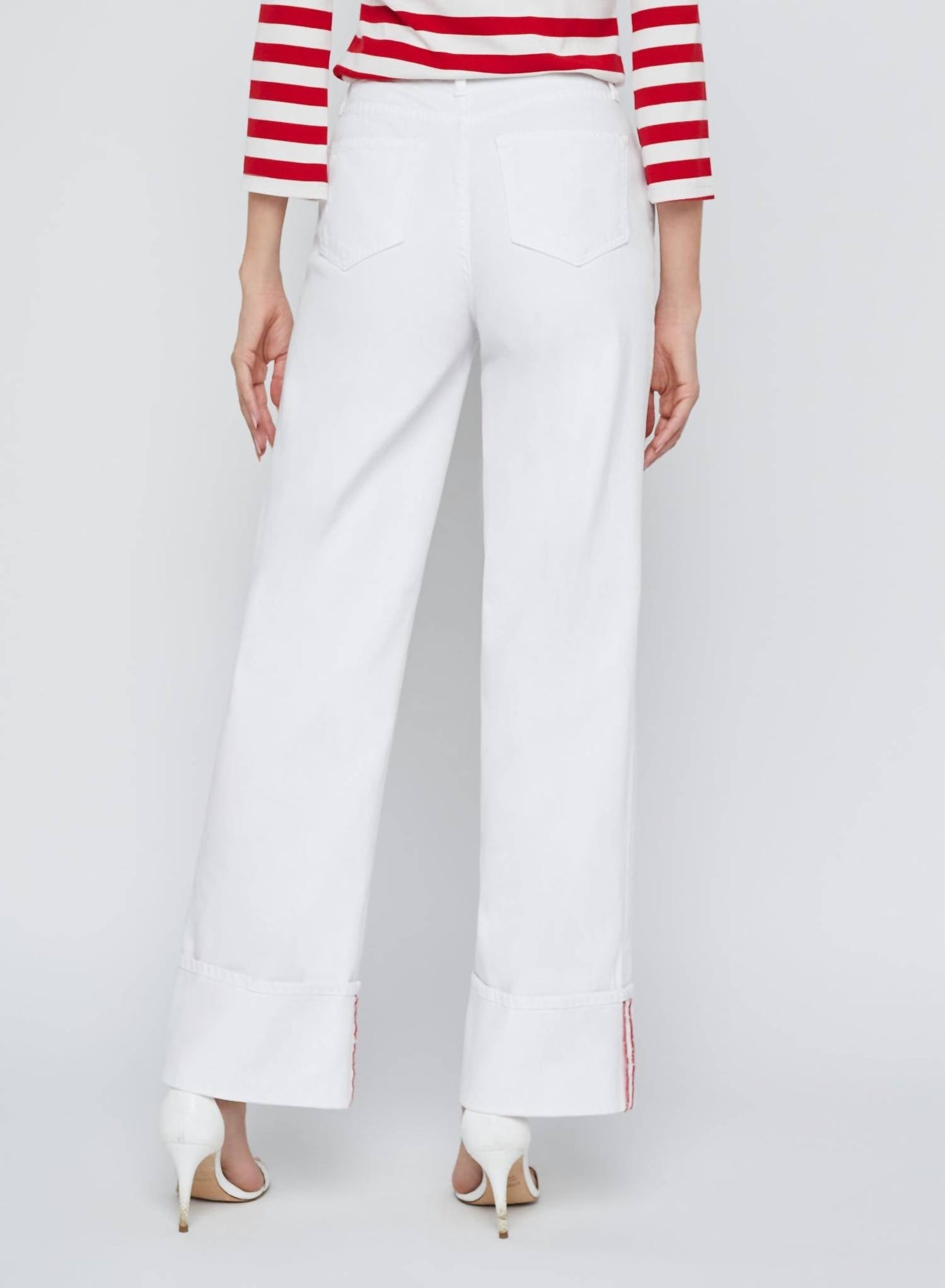 L'Agence - Miley Ultra High Rise Wide Leg Cuff Jeans