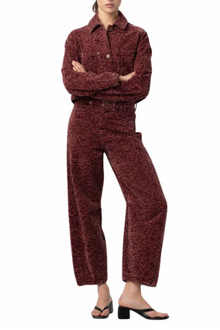 Blanknyc - Barrel Leg Leopard Pattern Pants