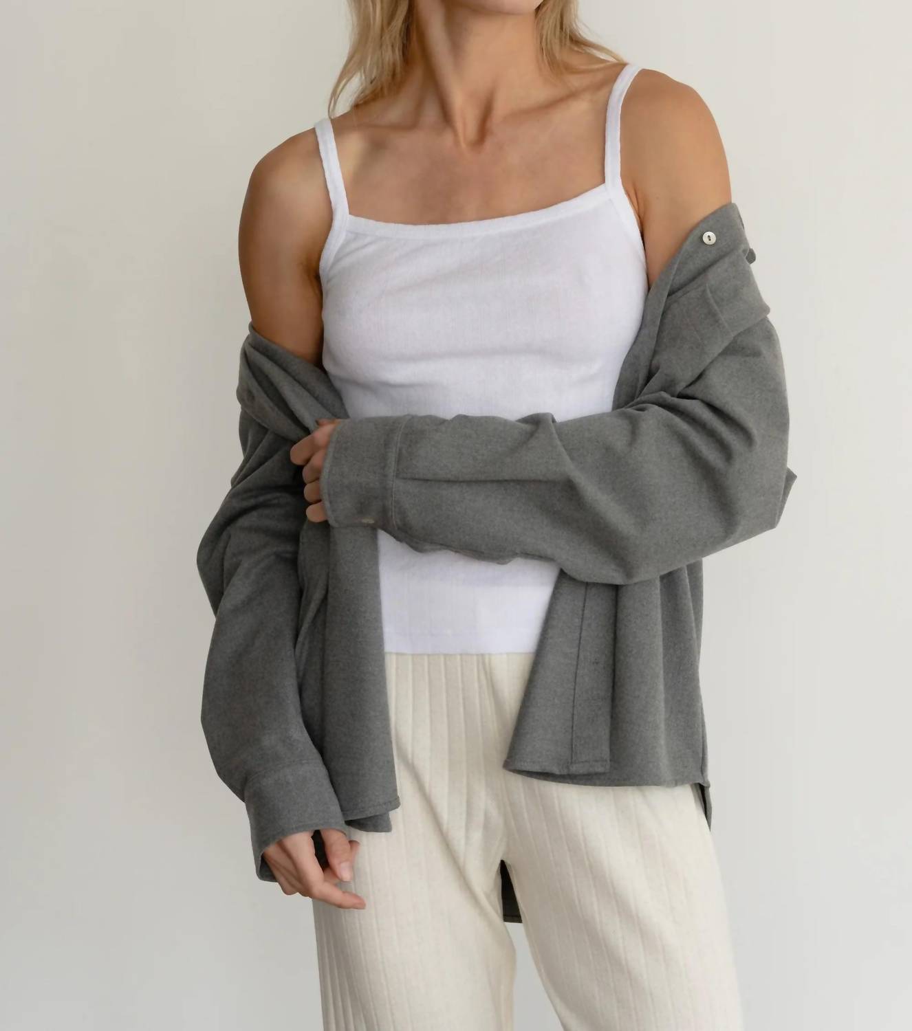 Donni. - Pointelle Square Neck Tank Top