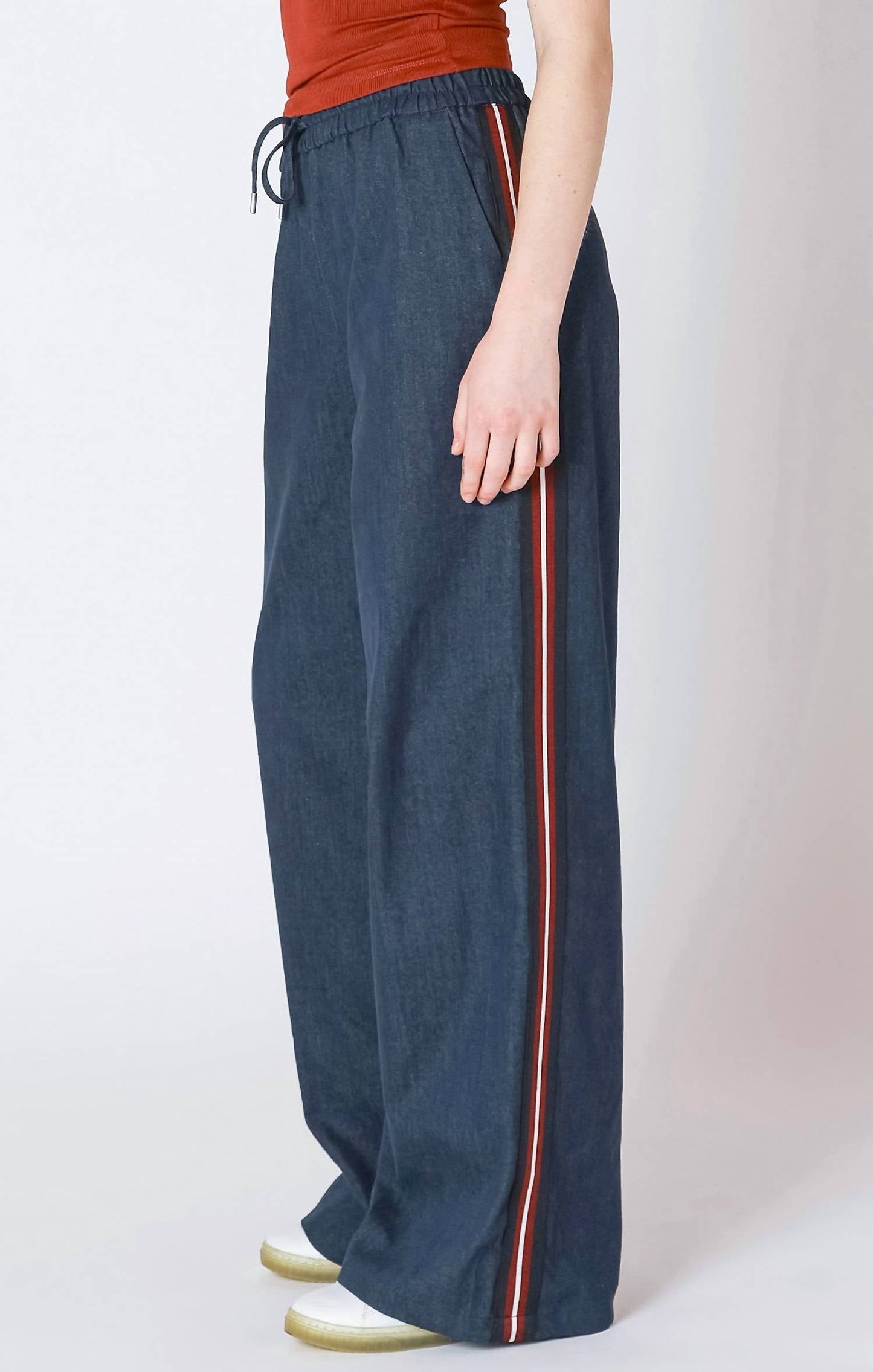 Dex - Side Stripe Wide Leg Pants