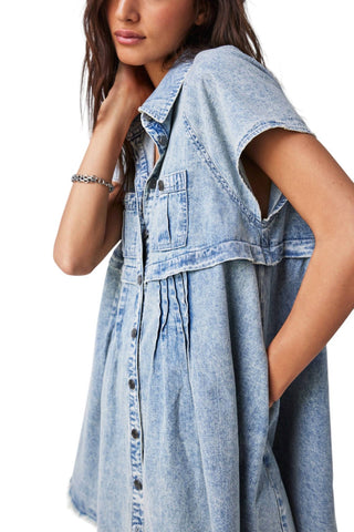 Free People - Vestido Jeans Ronnie