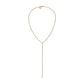 Eklexic - Women's Micro Cable Link Chain Lariat Necklace