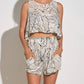 Elan - Tropics Flowy Cropped Tank Top