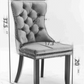 Nikki Collection Modern Tufted Velvet Upholstered Dining Chairs - Set of 2