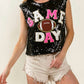 Bibi - Touch Down Sequins Game Day Tank Tops