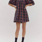 Entro - Plaid High Neck Dress