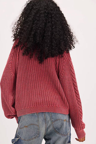 Free People - Suéter Frankie Cable Oversized