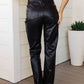 Judy Blue - Women's High Waist Tummy Control Faux Leather Straight Leg Pants