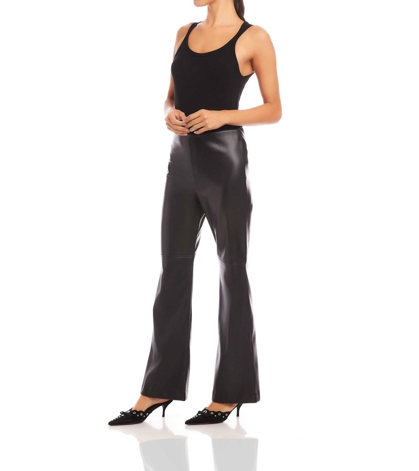 Fifteen Twenty - Finley Faux Leather Wide-leg Pants