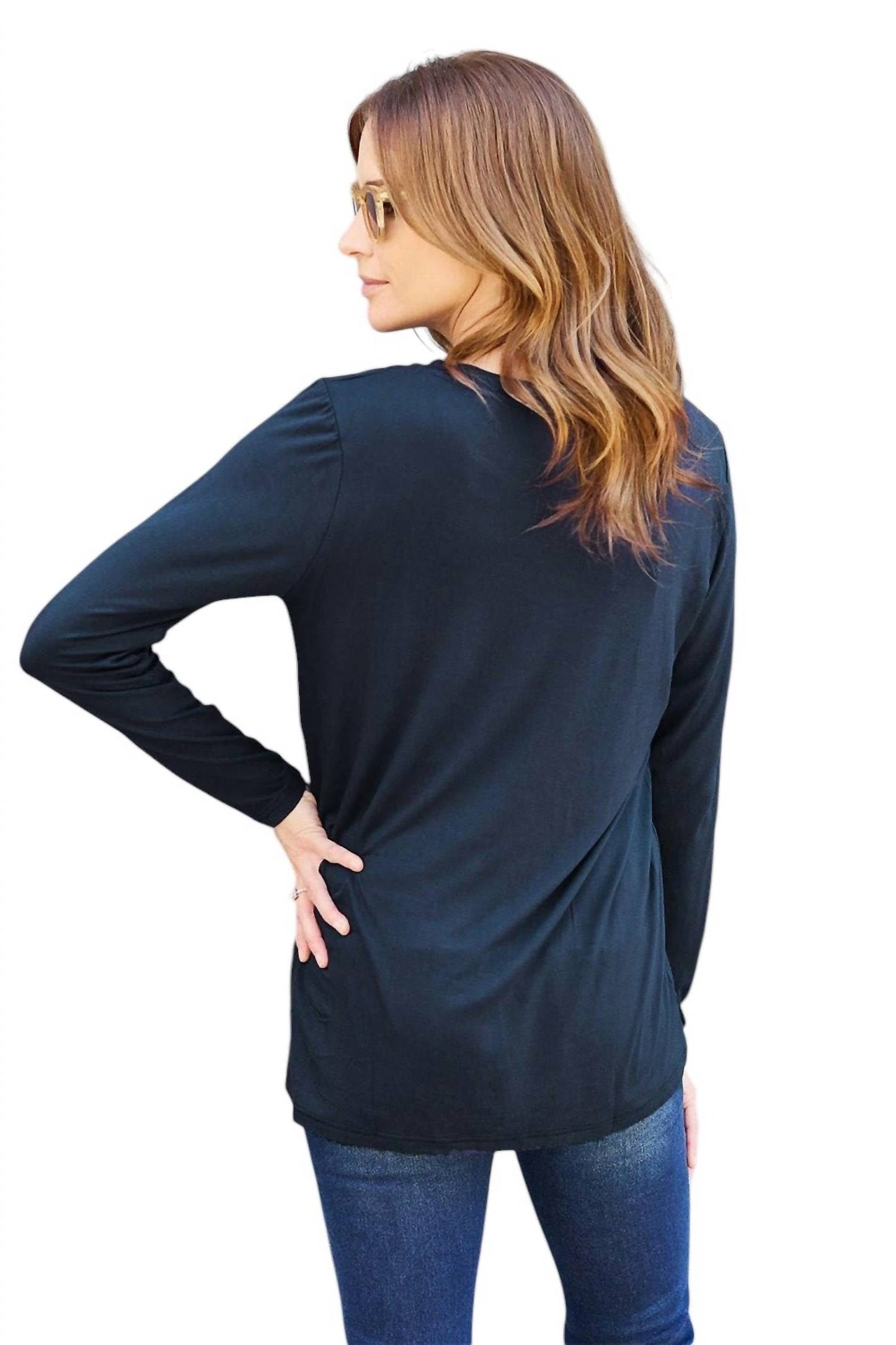 Basic Bae - Luxe Long Sleeve Top With Pockets