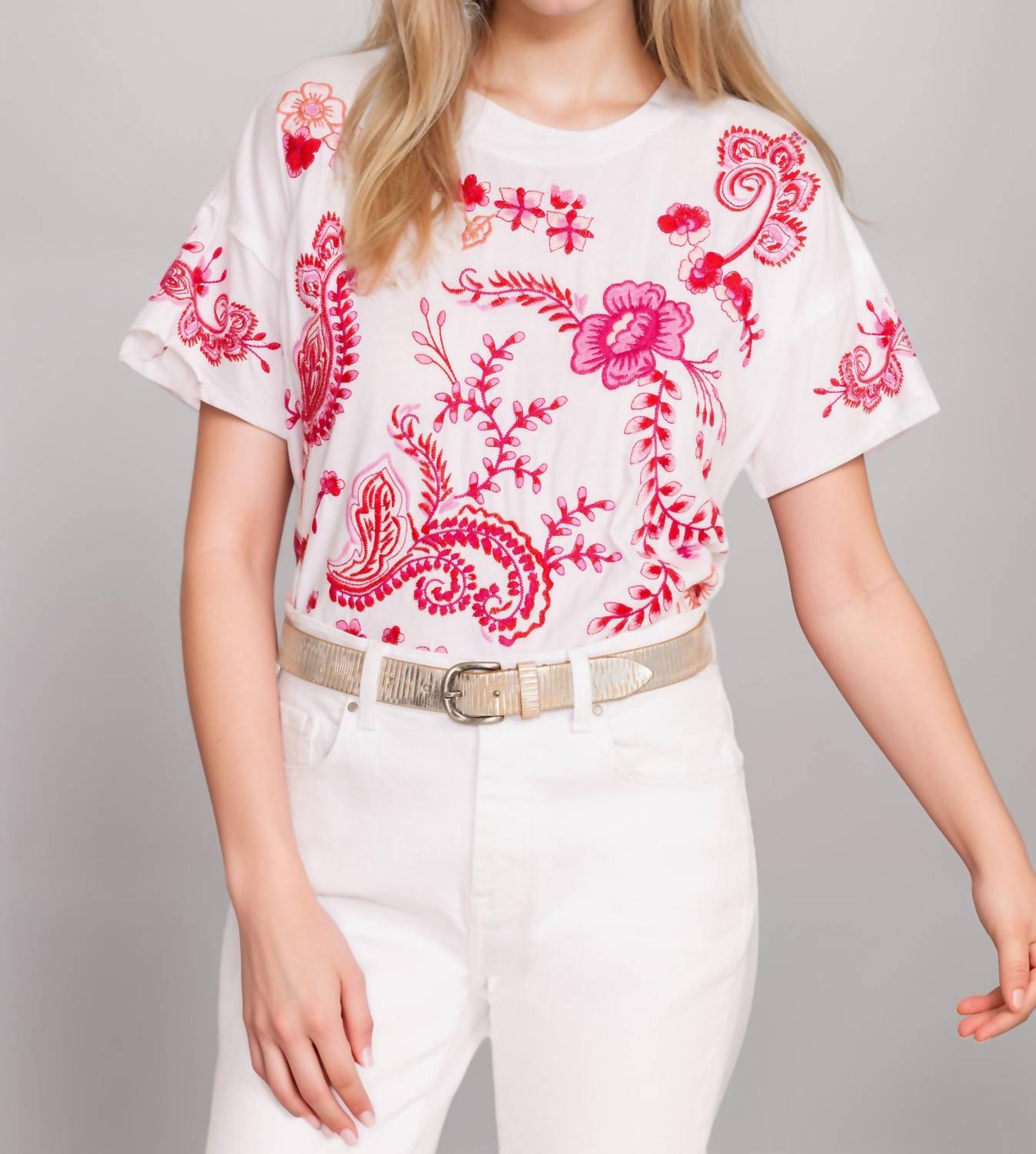 Johnny Was - Cassia Raw Detail Swing Tee