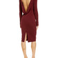 Katie May - Surrender Drape Cowl Back Midi Dress