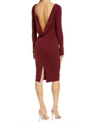 Katie May - Surrender Drape Cowl Back Midi Dress