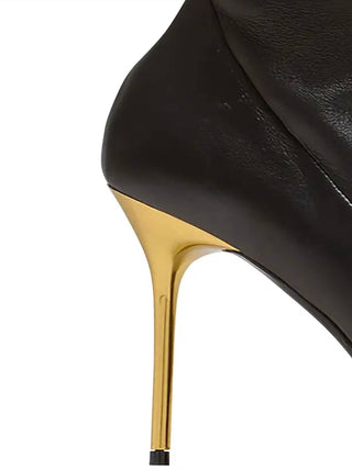 Balmain - Women's Raven 120mm Leather Over The Knee Stiletto Boots