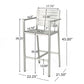 Outdoor Aluminum Rust Proof Barstools (Set of 2) - Silver