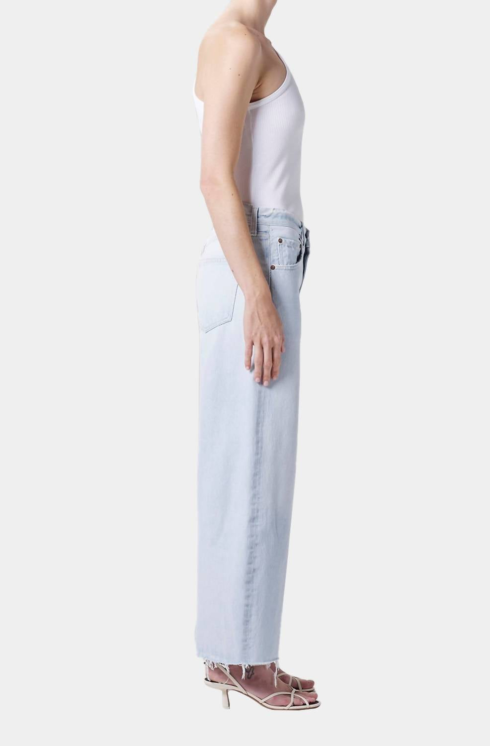 Agolde - Low Curve Fray Mid Rise Jeans