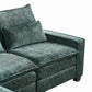 Modern Comfy Chenille L Shaped Sectional Sofa with Movable Ottoman