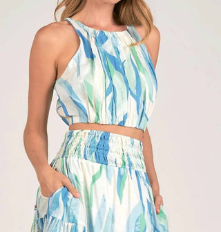 Elan - Top curto com alças finas