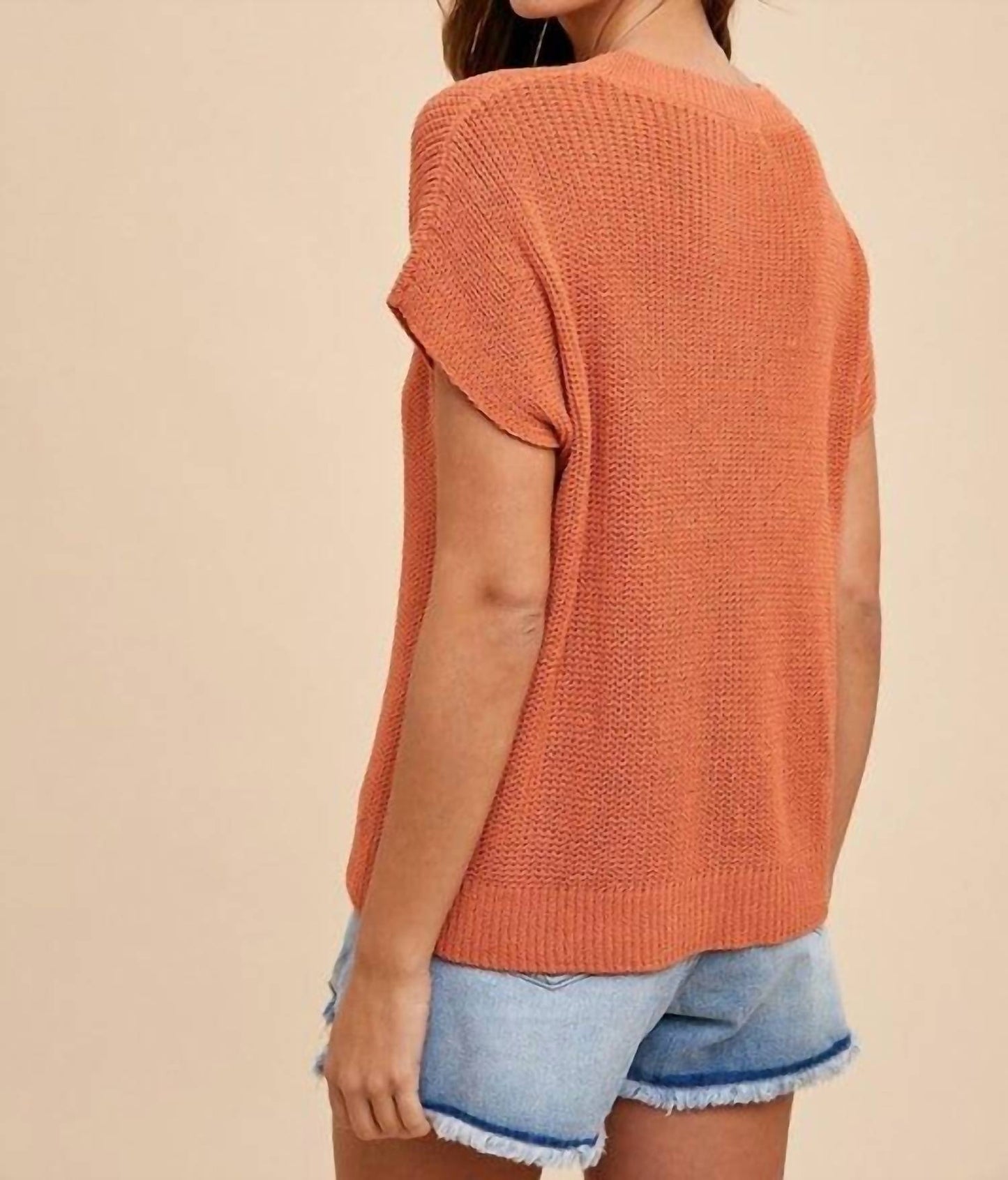 Anniewear - Women's Short Sleeves Sweater