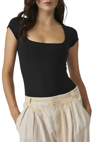 Free People Square Eyes Bodysuit