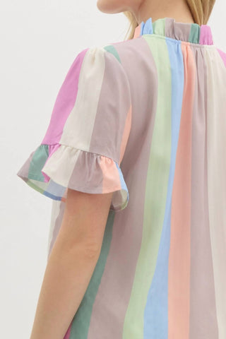 Entro - Blusa Listrada Pastel