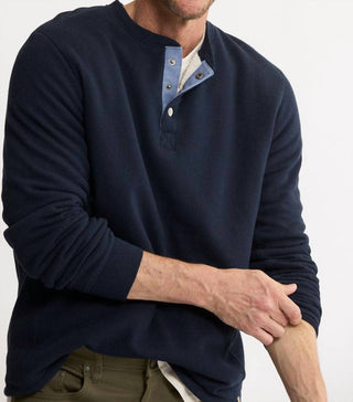 Jachs New York - Suéter Henley Union com forro Sherpa e jacquard reciclado