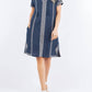 Paparazzi - Double Face Guaze Embroidered Shift Dress