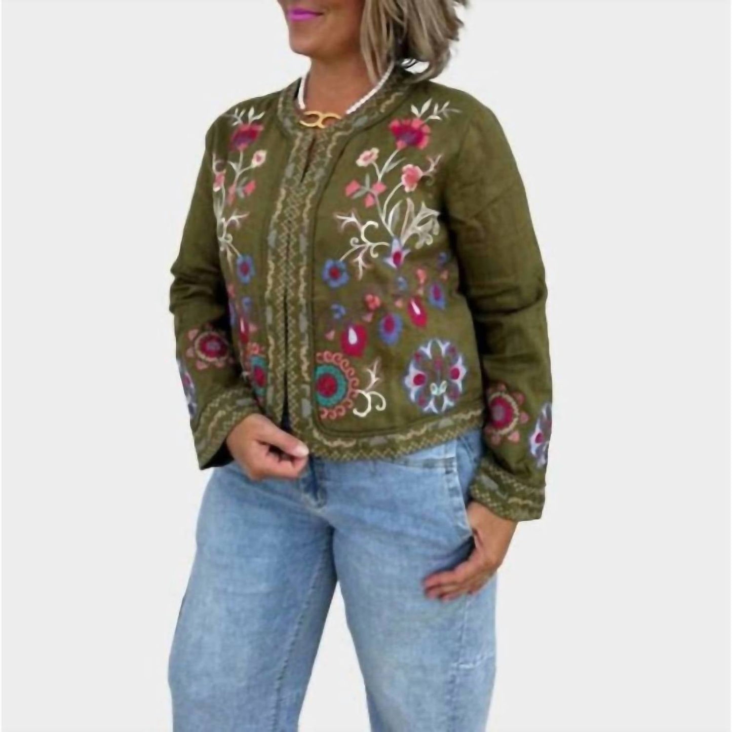 Johnny Was - GLORIA LINEN BOLERO JACKET
