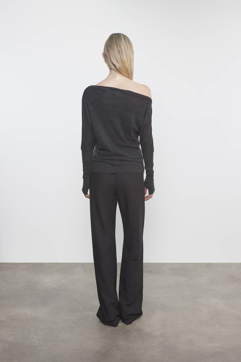 Enza Costa - CASHMERE CUFFED OFF SHOULDER L/S