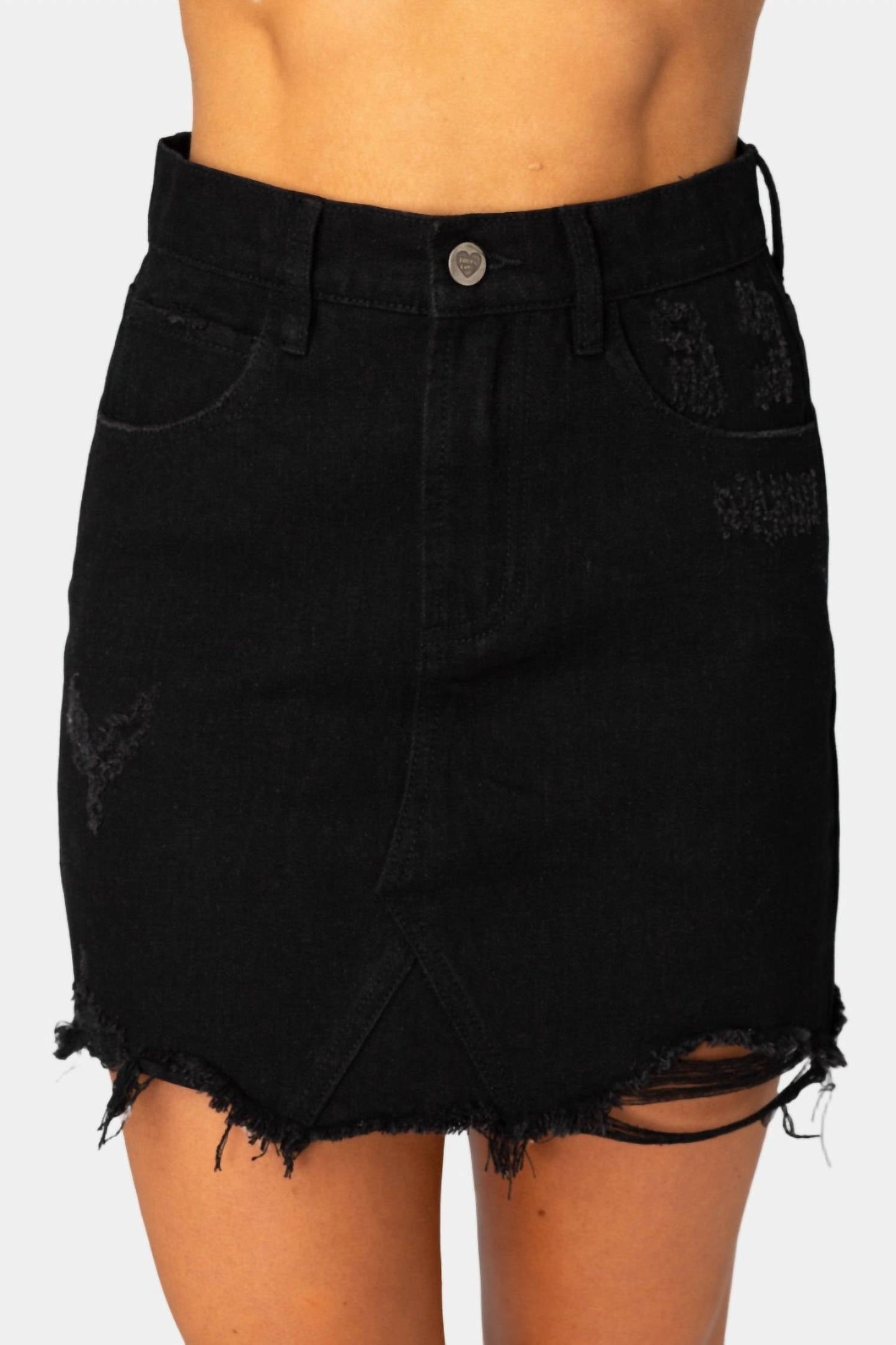 Buddylove - Sharon Distressed Mini Skirt